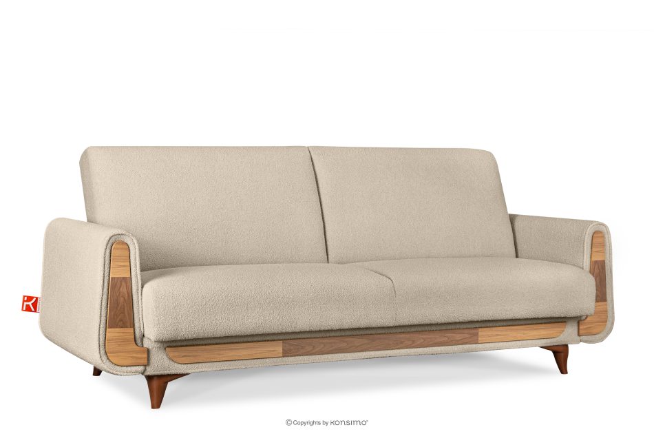 GUSTAVO Dreisitzer-Sofa Bouclé aus cremefarbenem Oberstoff creme - Foto 2