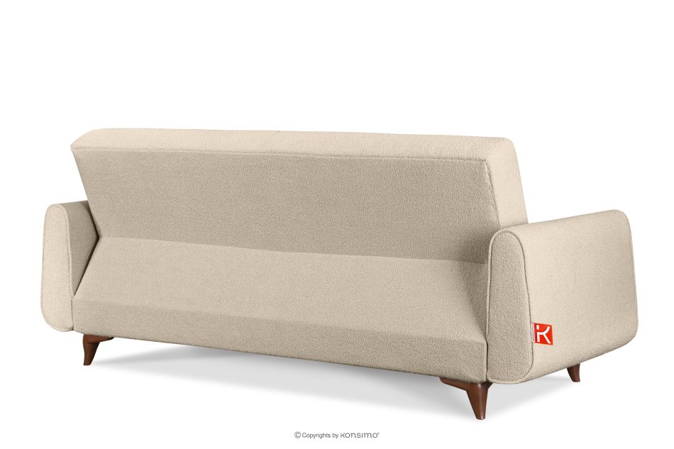 GUSTAVO Dreisitzer-Sofa Bouclé aus cremefarbenem Oberstoff creme - Foto 3