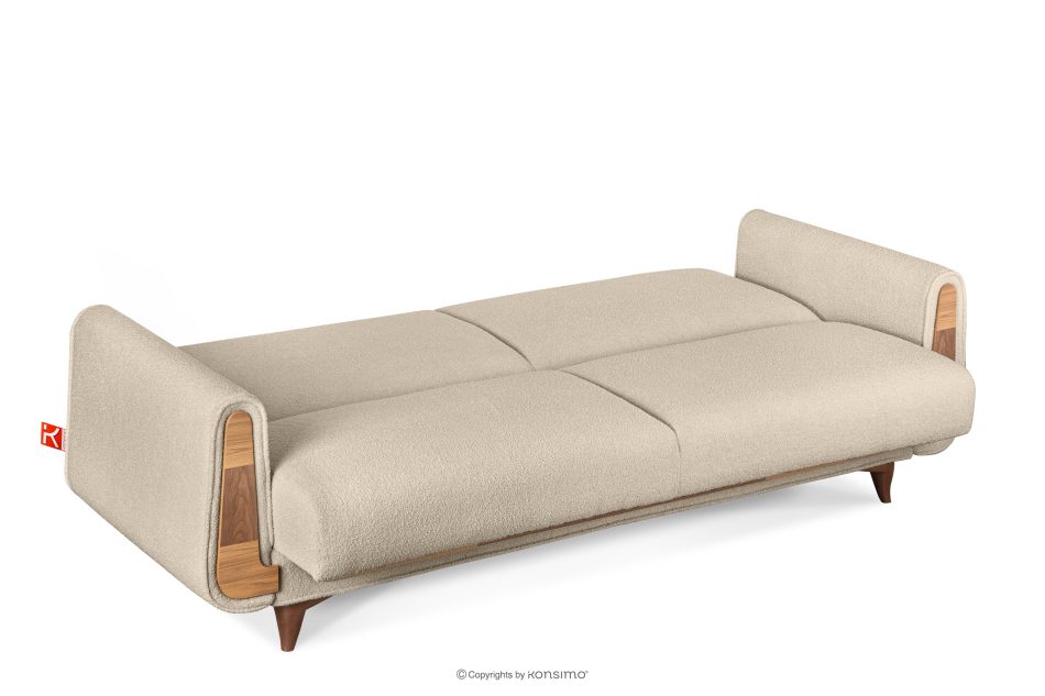 GUSTAVO Dreisitzer-Sofa Bouclé aus cremefarbenem Oberstoff creme - Foto 4