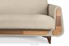 GUSTAVO Dreisitzer-Sofa Bouclé aus cremefarbenem Oberstoff creme - Foto 6