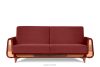 Schlafsofa aus rotem Velours