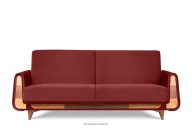 Schlafsofa aus rotem Velours