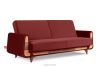 GUSTAVO Schlafsofa aus rotem Velours kastanienbraun - Foto 3