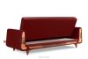 GUSTAVO Schlafsofa aus rotem Velours kastanienbraun - Foto 4