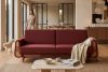 GUSTAVO Schlafsofa aus rotem Velours kastanienbraun - Foto 9