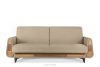 Dreisitzer-Sofa aus beigem Bouclé
