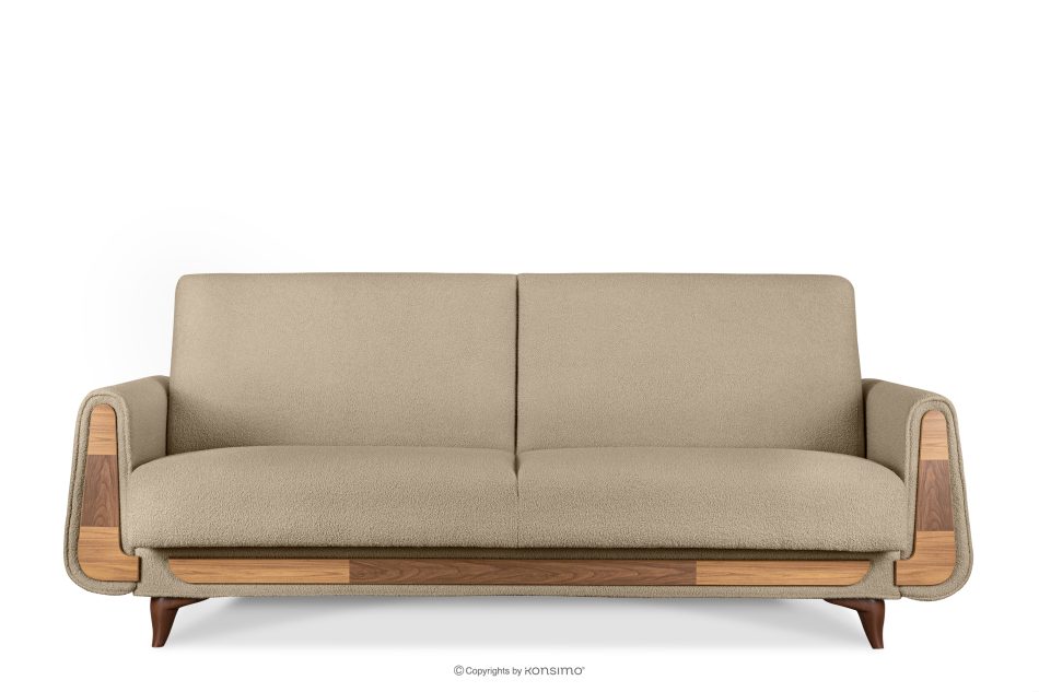 GUSTAVO Dreisitzer-Sofa aus beigem Bouclé hellbeige - Foto 0