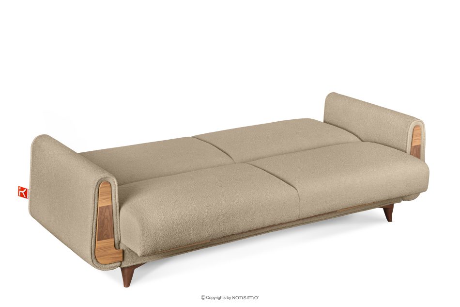 GUSTAVO Dreisitzer-Sofa aus beigem Bouclé hellbeige - Foto 4