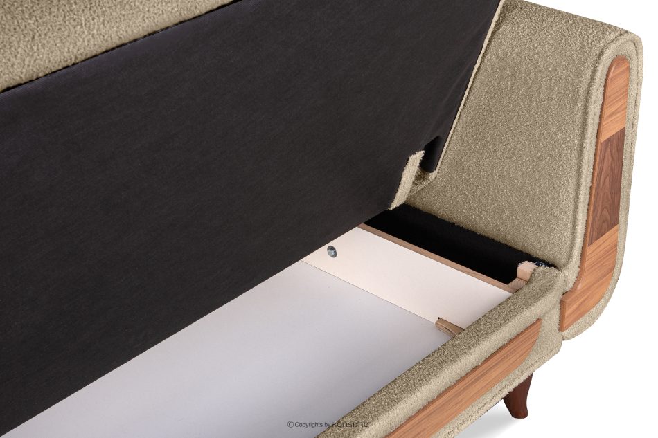 GUSTAVO Dreisitzer-Sofa aus beigem Bouclé hellbeige - Foto 8