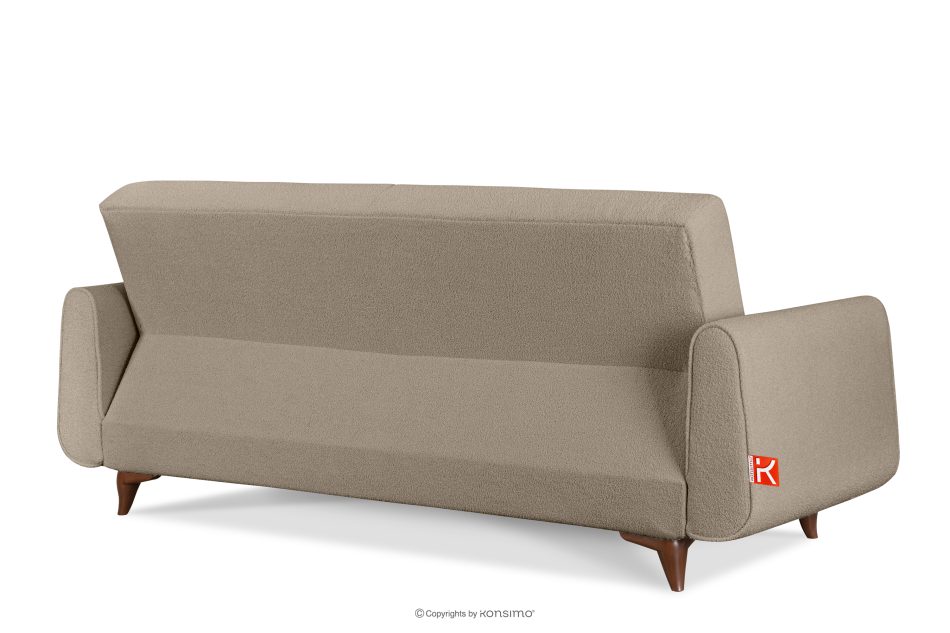 GUSTAVO Dreisitziges Sofa aus graubeige Bouclé graubeige - Foto 3