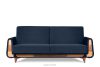 GUSTAVO Schlafsofa aus blauem Velours marineblau - Foto 1