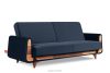 GUSTAVO Schlafsofa aus blauem Velours marineblau - Foto 3