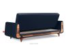 GUSTAVO Schlafsofa aus blauem Velours marineblau - Foto 4