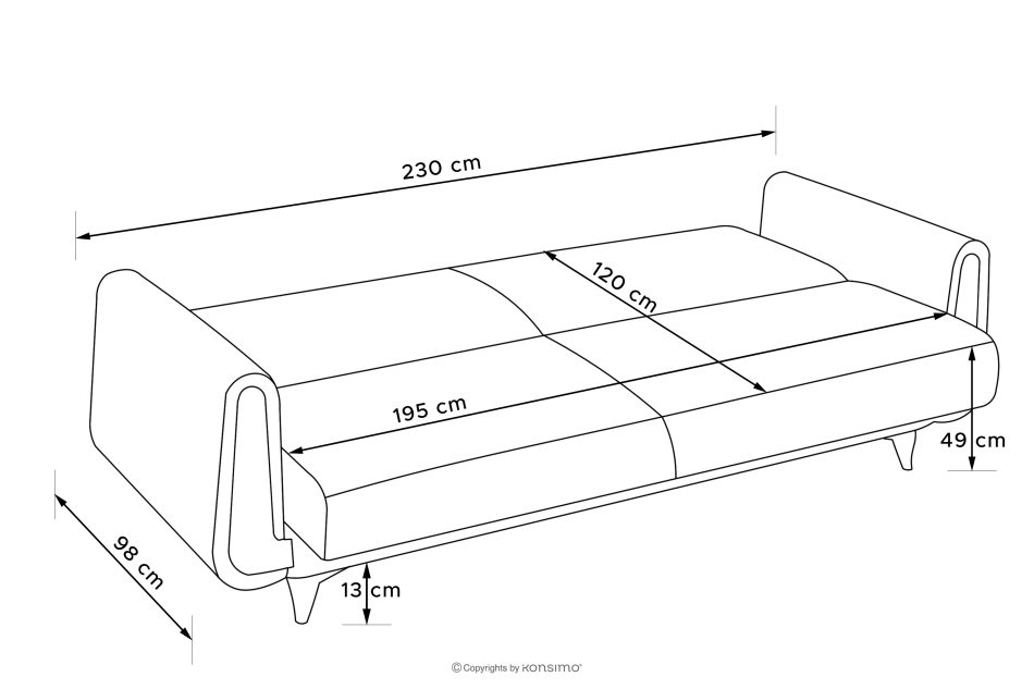 GUSTAVO Dreisitzer-Sofa Bouclé aus cremefarbenem Oberstoff creme - Foto 14