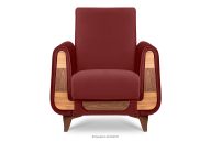 Roter Samtsessel für das Wohnzimmer