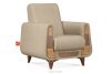 GUSTAVO Beiger Stoffsessel Bouclé hellbeige - Foto 3