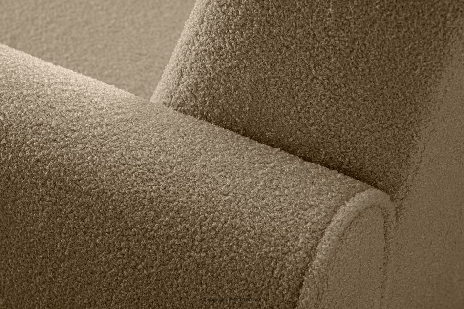 GUSTAVO Beiger Stoffsessel Bouclé hellbeige - Foto 7