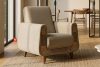GUSTAVO Beiger Stoffsessel Bouclé hellbeige - Foto 2
