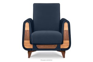 GUSTAVO, https://konsimo.de/kollektion/gustavo/ Marineblauer Samtsessel für das Wohnzimmer marineblau - Foto