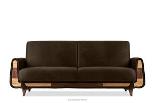 GUSTAVO II, https://konsimo.de/kollektion/gustavo-ii/ Ausklappbares Dreisitzer-Sofa im Wildlederimitat-Stil in braun braun - Foto