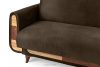 GUSTAVO II Ausklappbares Dreisitzer-Sofa im Wildlederimitat-Stil in braun braun - Foto 8