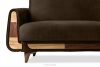 GUSTAVO II Ausklappbares Dreisitzer-Sofa im Wildlederimitat-Stil in braun braun - Foto 10
