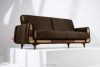 GUSTAVO II Ausklappbares Dreisitzer-Sofa im Wildlederimitat-Stil in braun braun - Foto 12