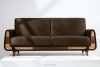 GUSTAVO II Ausklappbares Dreisitzer-Sofa im Wildlederimitat-Stil in braun braun - Foto 13