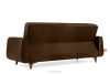GUSTAVO II Ausklappbares Dreisitzer-Sofa im Wildlederimitat-Stil in dunkelbraun dunkelbraun - Foto 4
