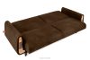 GUSTAVO II Ausklappbares Dreisitzer-Sofa im Wildlederimitat-Stil in dunkelbraun dunkelbraun - Foto 5