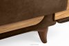 GUSTAVO II Ausklappbares Dreisitzer-Sofa im Wildlederimitat-Stil in dunkelbraun dunkelbraun - Foto 7