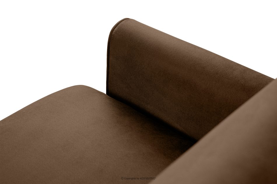 GUSTAVO II Ausklappbares Dreisitzer-Sofa im Wildlederimitat-Stil in dunkelbraun dunkelbraun - Foto 10