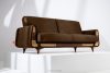 GUSTAVO II Ausklappbares Dreisitzer-Sofa im Wildlederimitat-Stil in dunkelbraun dunkelbraun - Foto 12