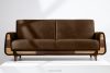 GUSTAVO II Ausklappbares Dreisitzer-Sofa im Wildlederimitat-Stil in dunkelbraun dunkelbraun - Foto 13