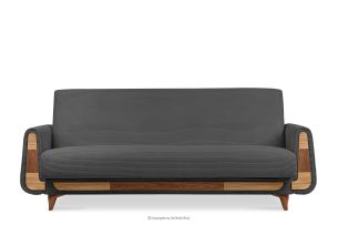 GUSTAVO II, https://konsimo.de/kollektion/gustavo-ii/ Ausklappbares Dreisitzer-Sofa aus dunkelgrauem Kordstoff dunkelgrau - Foto