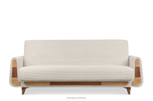 GUSTAVO II, https://konsimo.de/kollektion/gustavo-ii/ Ausklappbares Dreisitzer-Sofa aus cremefarbenem Kordstoff cremefarben - Foto