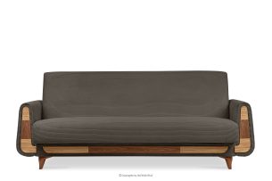GUSTAVO II, https://konsimo.de/kollektion/gustavo-ii/ Ausklappbares Dreisitzer-Sofa aus graubeige Kordstoff graubeige - Foto