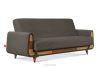 GUSTAVO II Ausklappbares Dreisitzer-Sofa aus graubeige Kordstoff graubeige - Foto 3