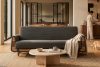 GUSTAVO II Ausklappbares Dreisitzer-Sofa aus graubeige Kordstoff graubeige - Foto 12