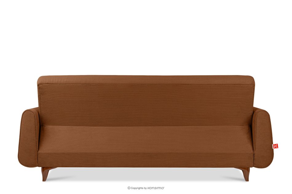 GUSTAVO II Ausklappbares Dreisitziges-Sofa aus rotem Kordstoff rot - Foto 3