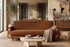 GUSTAVO II Ausklappbares Dreisitziges-Sofa aus rotem Kordstoff rot - Foto 12