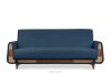 GUSTAVO II Ausklappbares Dreisitzer-Sofa aus blauem Kordstoff marineblau - Foto 1