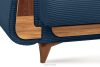 GUSTAVO II Ausklappbares Dreisitzer-Sofa aus blauem Kordstoff marineblau - Foto 7