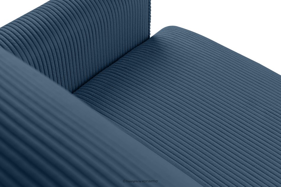 GUSTAVO II Ausklappbares Dreisitzer-Sofa aus blauem Kordstoff marineblau - Foto 7