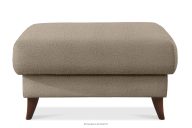 Sitzhocker mit Stauraum auf Beinen Bouclé-Stoff graubeige