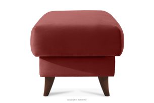 GUSTAVO, https://konsimo.de/kollektion/gustavo/ Fußhocker mit Ablagefach für Wohnzimmer Velours burgunderrot Kastanienbraun - Foto