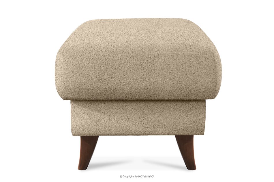 GUSTAVO Fußhocker mit Ablagefach für Wohnzimmer Bouclé-Stoff hellbeige Hellbeige - Foto 0