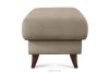 Fußhocker mit Ablagefach für Wohnzimmer Bouclé-Stoff graubeige