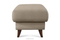 Fußhocker mit Ablagefach für Wohnzimmer Bouclé-Stoff graubeige