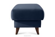 Fußhocker mit Ablagefach für Wohnzimmer Velours dunkelblau